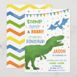 Dinosaur 3:e födelsedagen inbjudningar