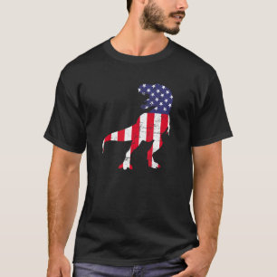 Dinosaur 4:e juli amerikanska Flagga Rex Boys Kids T Shirt