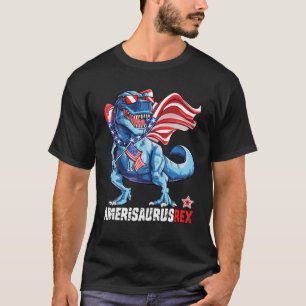 Dinosaur 4:e juli Amerisaurus t Rex Funny Gift Shirt
