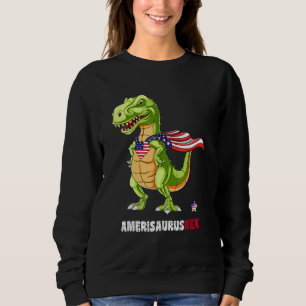 Dinosaur 4:e Juli Barn Pojkar Män Amerisaurus T R Shirt