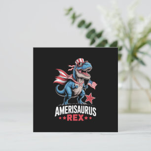 Dinosaur 4 juli Amerisaurus T Rex Rolig Inbjudningar