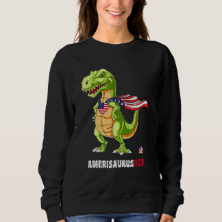 Dinosaur 4th Of July Kids Boys Men Amerisaurus T R T Shirt