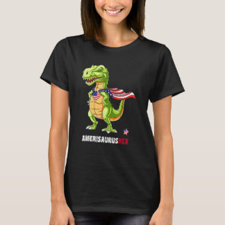 Dinosaur 4th Of July Kids Boys Men Amerisaurus T R T Shirt