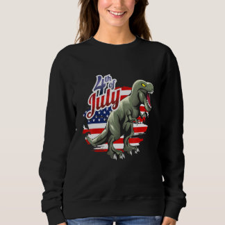 Dinosaur 4th Of July  Usa Flag Dino Kids Boys July T Shirt