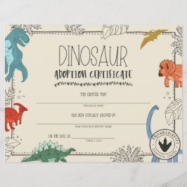 Dinosaur Adoption Certificate översätts till: Dipl