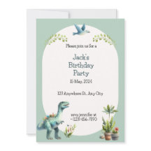 Dinosaur Adventure Birthday Party Invitation
