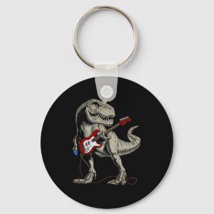 Dinosaur Akustisk Elektrisk B Gitarr Spelare Nyckelring