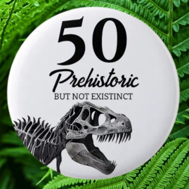 Dinosaur ÅLDRAS Birthday Knapp (Funny AGED Birthday Button )