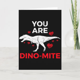 Dinosaur Alla hjärtans dag T Rex Present Pojkar Fl Kort