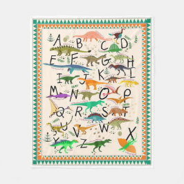 Dinosaur Alphabet Cute Fleecefilt