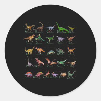 Dinosaur Alphabet Runt Klistermärke