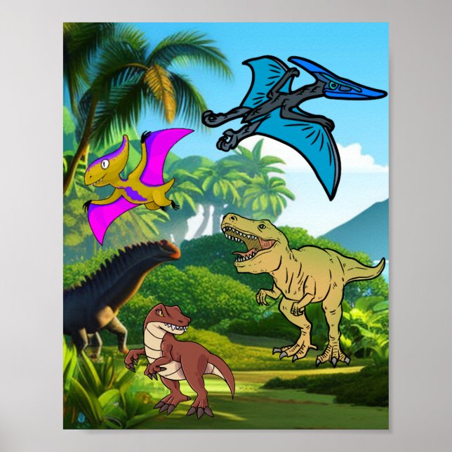Dinosaur älskare poster (Framsidan)