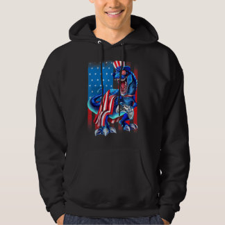 Dinosaur America Flagga Game Controller 4:e o Hoodie