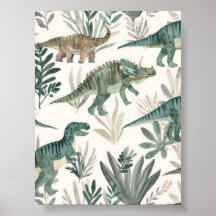 Dinosaur Anpassad Sängkammare Affisch