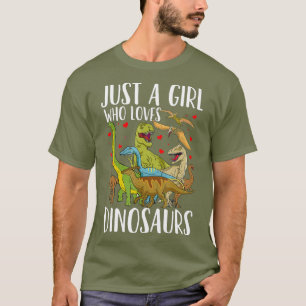 Dinosaur är bara en flicka som Kärlek Dinosaurs T Shirt