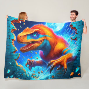 Dinosaur Art Fleecefilt