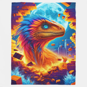 Dinosaur Art Fleecefilt