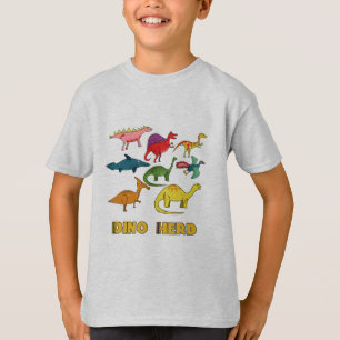 Dinosaur Art Work T-Shirt från flera Färg