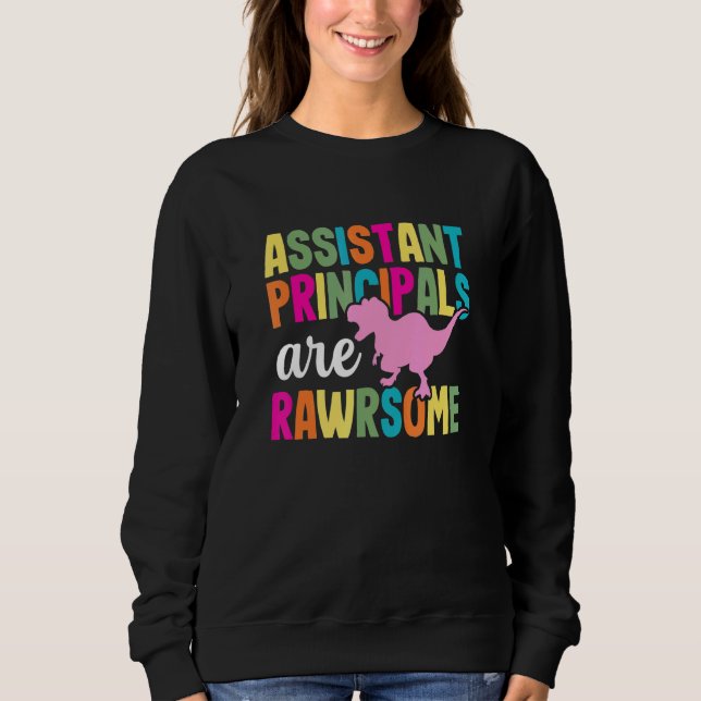 Dinosaur Assistant Principal School Teacher Apprec T Shirt (Framsida)