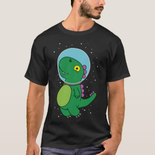 Dinosaur astronaut barngåva till rymden fläkt t shirt