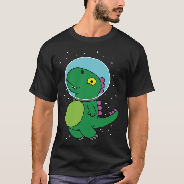 Dinosaur astronaut children's gift for space fans t shirt (Framsida)