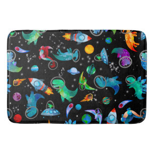 Dinosaur Astronauts Watercolor Space Kids Dino Badrumsmatta