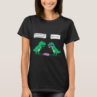 Dinosaur åt du den sista enhörningen t shirt
