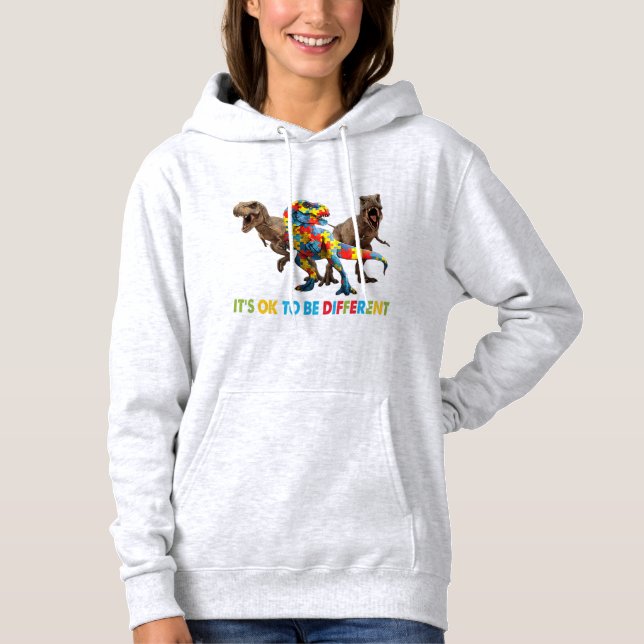 Dinosaur Autism Awareness design features a dinosa T Shirt (Framsida)