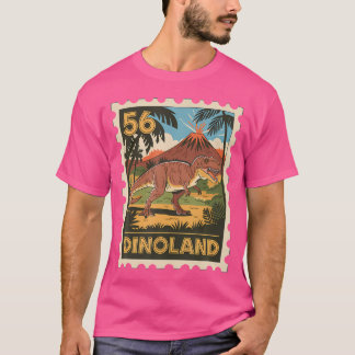 Dinosaur Äventyr Frimärke-formad vulkanik med T-re T Shirt