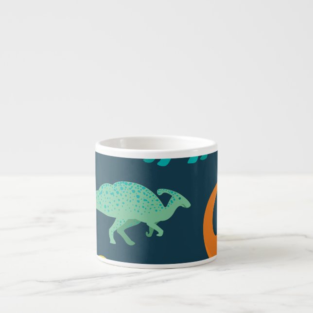 Dinosaur Äventyr: Kids' Nursery Tapet Espressomugg (Framsidan)