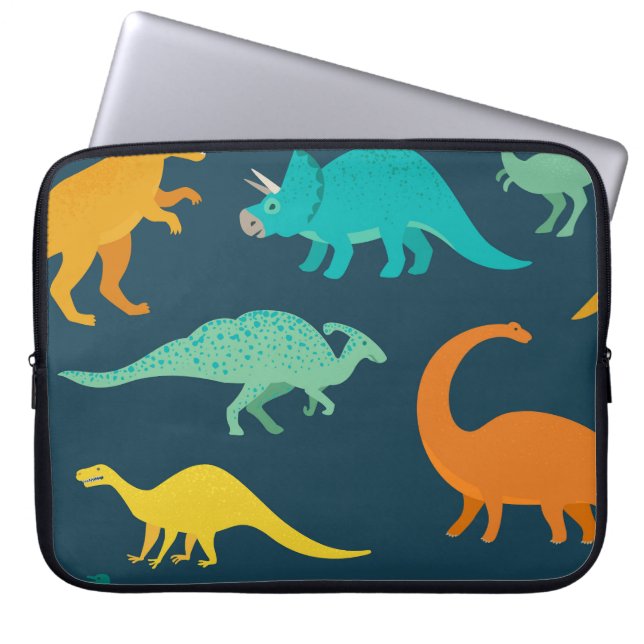 Dinosaur Äventyr: Kids' Nursery Tapet Laptop Fodral (Framsidan)