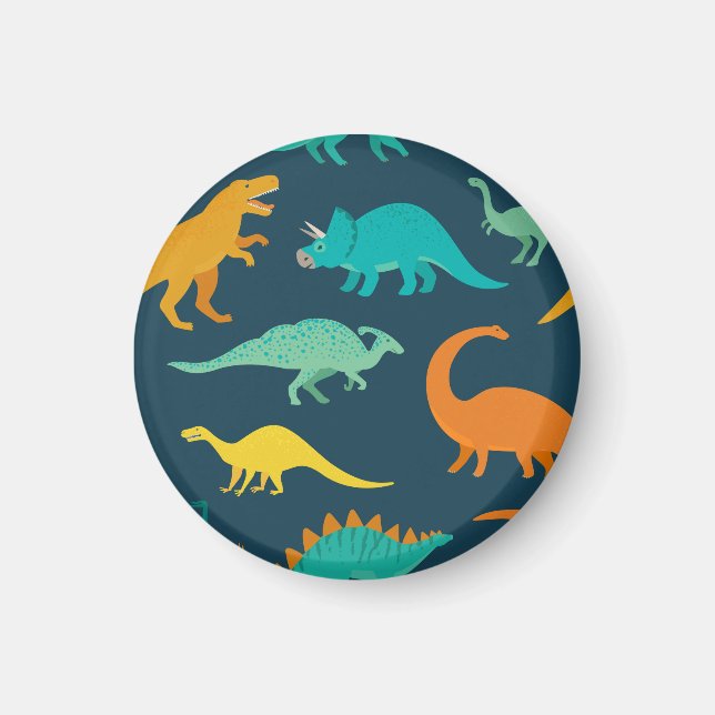 Dinosaur Äventyr: Kids' Nursery Tapet Magnet (Framsidan)