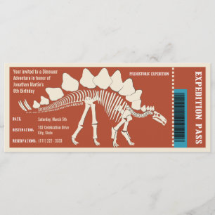 Dinosaur Äventyr Pass Inbjudningar