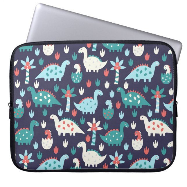 Dinosaur Äventyr sömlös design Laptop Fodral (Framsidan)