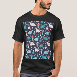 Dinosaur Äventyr sömlös design T Shirt
