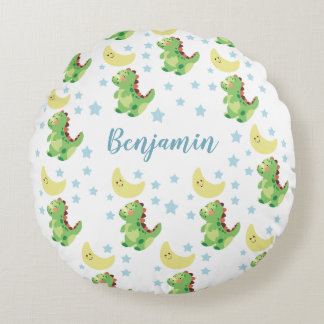 Dinosaur baby bib rund kudde