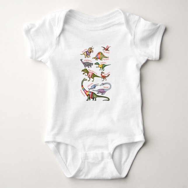 Dinosaur baby bodydress t shirt (Framsida)