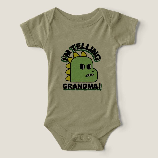 Dinosaur Baby Bodykostym T Shirt (Design Framsida)
