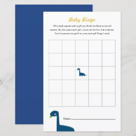 Dinosaur Baby dusch Game Bingo Activity