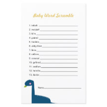 Dinosaur Baby dusch Game Ord Scramble