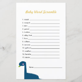 Dinosaur Baby dusch Game Ord Scramble