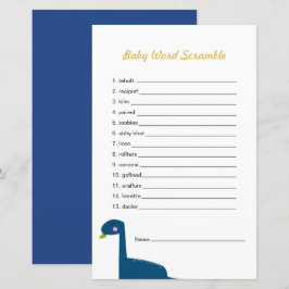 Dinosaur Baby dusch Game Ord Scramble