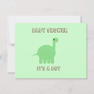 Dinosaur Baby dusch sin pojke Meddelande