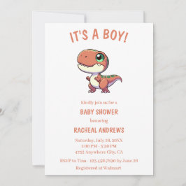 Dinosaur Baby Shower Baby Shower Inbjudningar