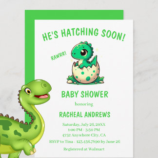 Dinosaur Baby Shower Baby Shower Inbjudningar