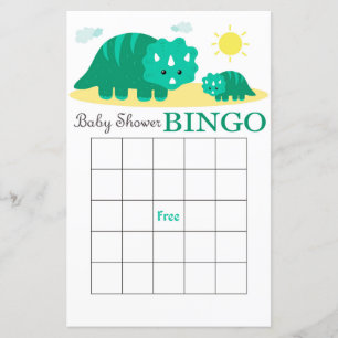Dinosaur baby shower bingo kort,Dinosaur bingo