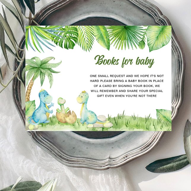 Dinosaur Baby Shower-böcker för bebis Tilläggskort (Skapare uppladdad)