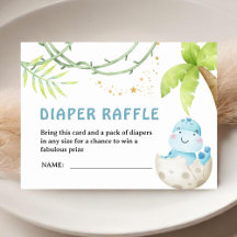 Dinosaur Baby Shower Boy Diaper Raffle