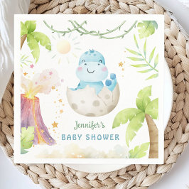 Dinosaur Baby Shower Boy Dino Paper Pappersservett