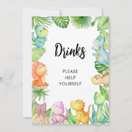 Dinosaur Baby Shower Card Inbjudningar